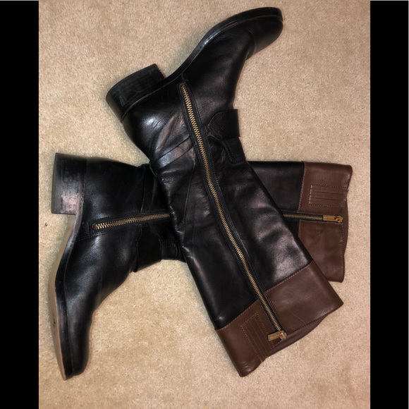 Michael Kors Two-Tone Fulton Boots - Picture 3 of 4